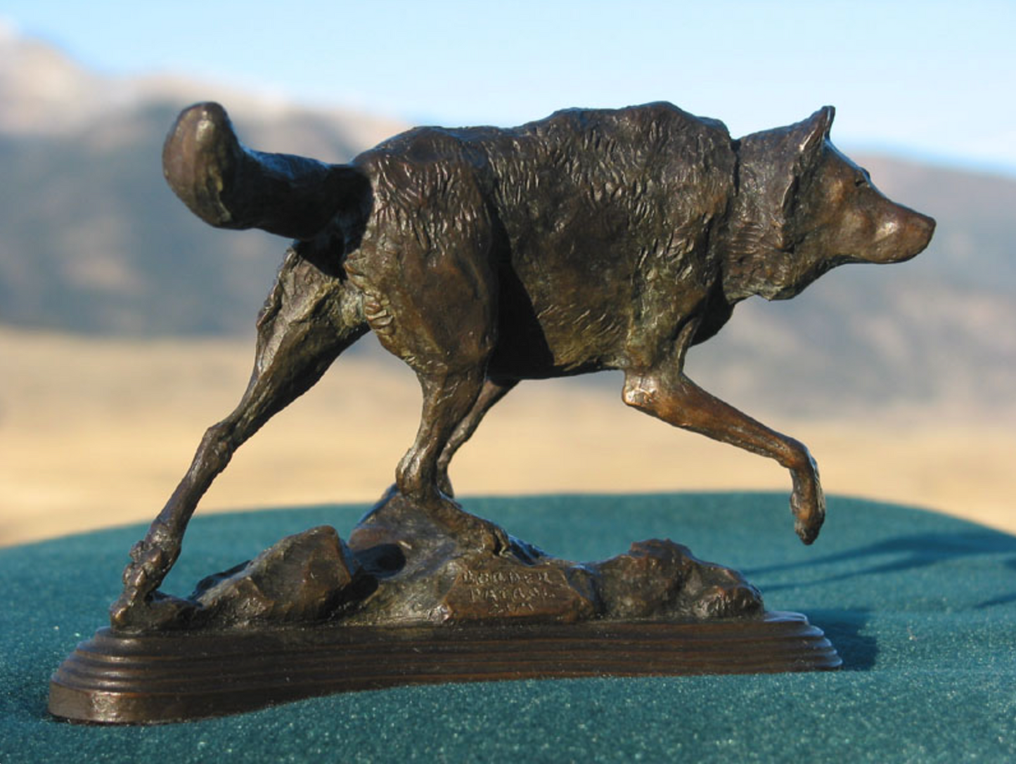 "Border Patrol" Yellowstone Wolf 21 Sculpture- Miniature