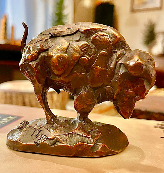 "A Little B.S." – Yellowstone Bison Sculpture